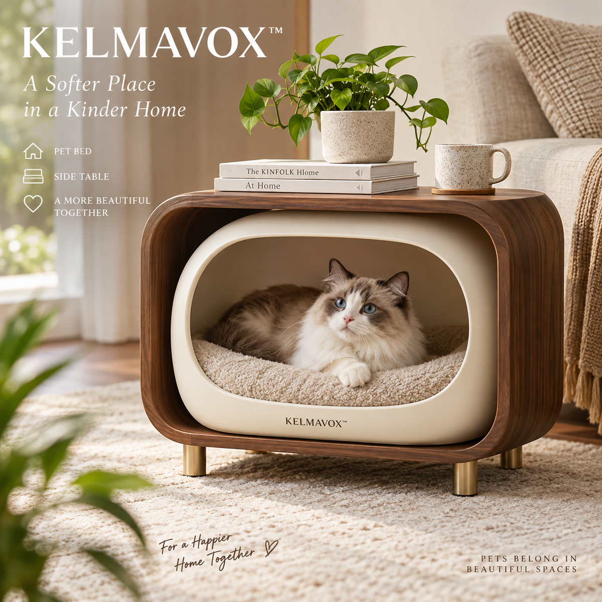 KELMAVOX™ LumaNest Pet Window Bench