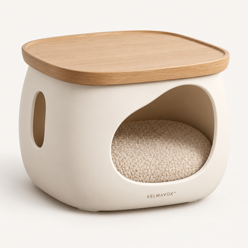 KELMAVOX™ CozyNest 2-in-1 Pet Hideaway Side Table