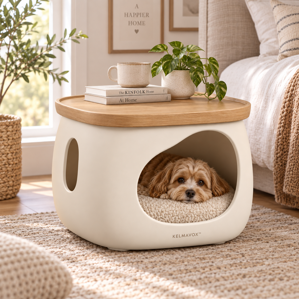 KELMAVOX™ CozyNest 2-in-1 Pet Hideaway Side Table