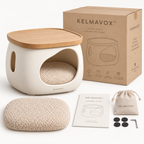 KELMAVOX™ CozyNest 2-in-1 Pet Hideaway Side Table