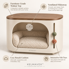 KELMAVOX™ NestArc Lounge – Modern Pet Hideaway Side Table