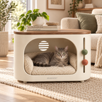 KELMAVOX™ NestArc Lounge – Modern Pet Hideaway Side Table