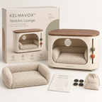 KELMAVOX™ NestArc Lounge – Modern Pet Hideaway Side Table