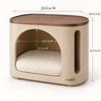 KELMAVOX™ HavenArc Pet Nook – 2-in-1 Pet Hideaway Side Table