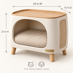 KELMAVOX™ NestArc Lounge — 2-in-1 Pet Lounge & Side Table