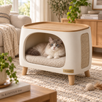 KELMAVOX™ NestArc Lounge — 2-in-1 Pet Lounge & Side Table