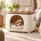 KELMAVOX™ HaloHaven Pet Side Table  2-in-1 Modern Pet Hideaway & Side Table for Cats and Small Dogs