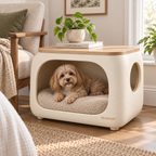 KELMAVOX™ HavenNest Pet Lounge Side Table  Modern 2-in-1 Pet House & Side Table for Cats and Small Dogs